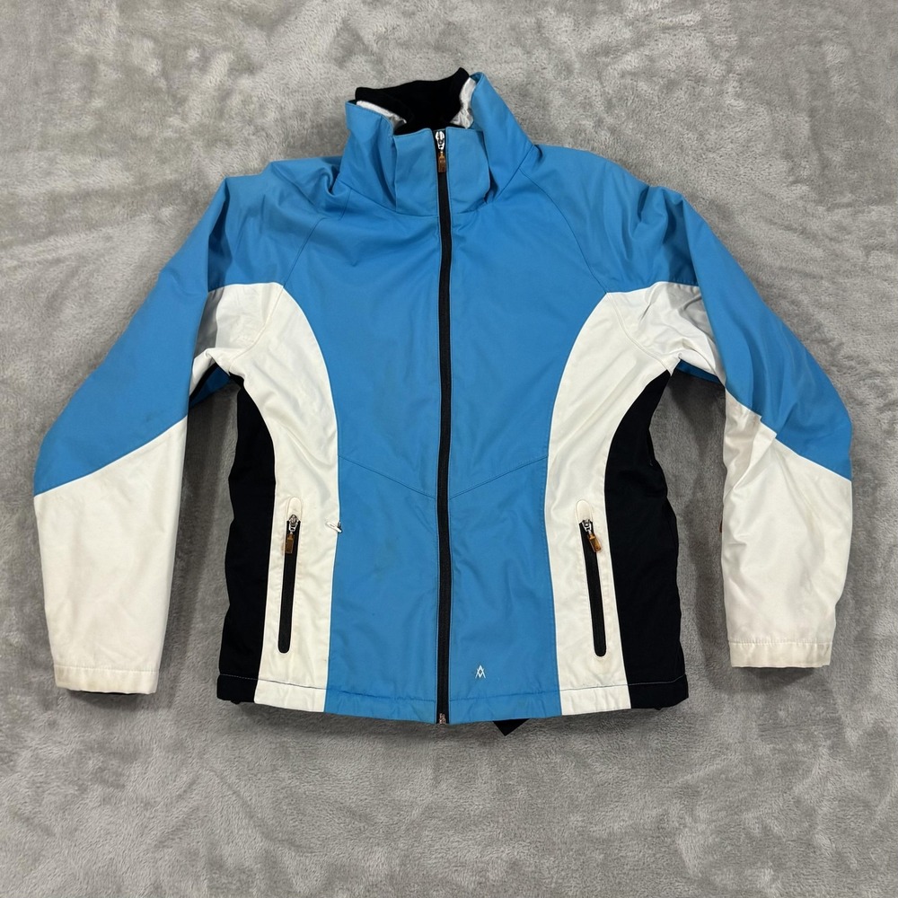 Volkl Ski Jacket Womens 8 Blue Colorblock Breathable Waterproof Insulated Winter